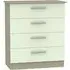 Contrast 4 Drawer Chest - Cream