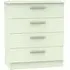 Contrast 4 Drawer Chest - Cream