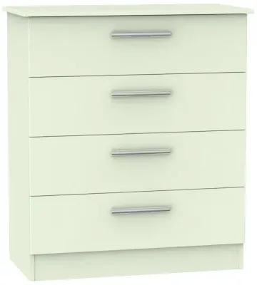 Contrast 4 Drawer Chest - Cream