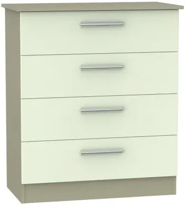 Contrast 4 Drawer Chest - Cream