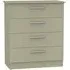Contrast 4 Drawer Chest - Mushroom
