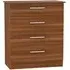 Contrast 4 Drawer Chest - Noche Walnut