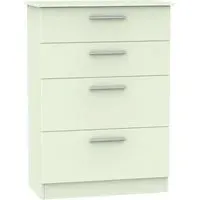 Contrast 4 Drawer Deep Chest - Cream