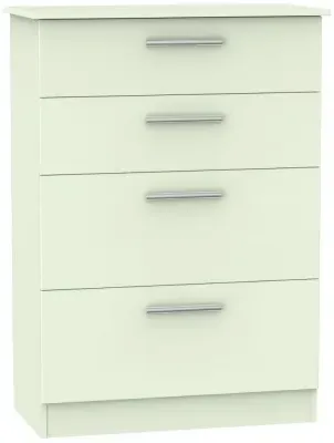 Contrast 4 Drawer Deep Chest - Cream