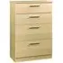 Contrast 4 Drawer Deep Chest - Elm