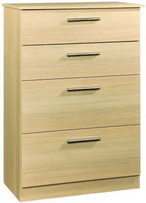 Contrast 4 Drawer Deep Chest - Elm