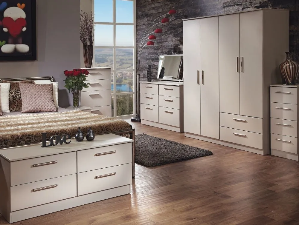 Contrast 4 Drawer Deep Chest - Mushroom