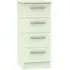 Contrast 4 Drawer Narrow Chest - Cream