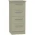 Contrast 4 Drawer Narrow Chest - Mushroom