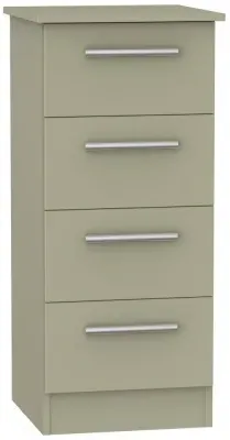 Contrast 4 Drawer Narrow Chest - Mushroom