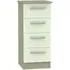 Contrast 4 Drawer Narrow Chest - Vanilla, Mushroom
