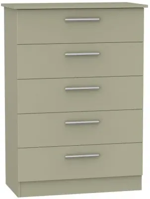 Contrast 5 Drawer Chest - Mushroom