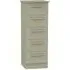 Contrast 5 Drawer Narrow Chest - Mushroom
