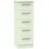 Contrast 5 Drawer Narrow Chest - Vanilla