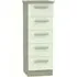 Contrast 5 Drawer Narrow Chest - Vanilla, Mushroom