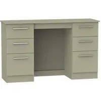 Contrast 6 Drawer Double Dressing Table - Mushroom