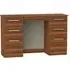 Contrast 6 Drawer Double Dressing Table - Noche Walnut