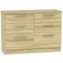 Contrast 6 Drawer Midi Chest - Cocobolo, Oak