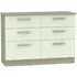 Contrast 6 Drawer Midi Chest - Vanilla