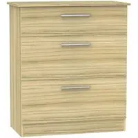 Contrast Deep 3 Drawer Chest - Cocobolo, Oak