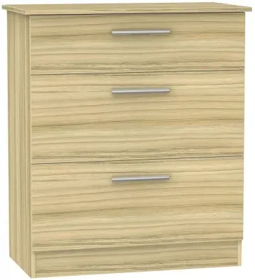 Contrast Deep 3 Drawer Chest - Cocobolo, Oak