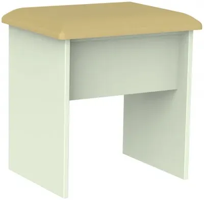 Contrast Padded Dressing Stool - Cream