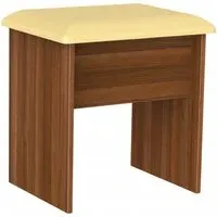 Contrast Padded Dressing Stool - Noche Walnut