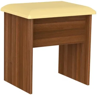 Contrast Padded Dressing Stool - Noche Walnut