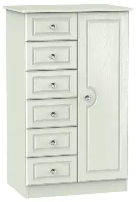 Crystal 1 Door Midi Wardrobe - Kaschmir Ash