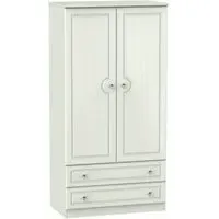 Crystal 2 Door 2 Drawer Double Wardrobe - Cashmere Ash