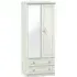 Crystal 2 Door 2 Drawer Mirror Wardrobe - Kaschmir Ash
