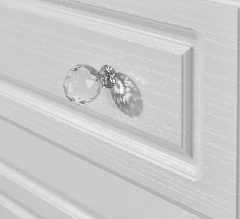 Crystal 2 Door 2 Drawer Mirror Wardrobe - White Ash