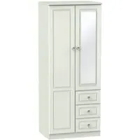 Crystal 2-Door Combi Wardrobe with Mirror - Kaschmir Ash