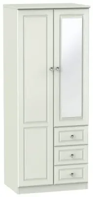 Crystal 2-Door Combi Wardrobe with Mirror - Kaschmir Ash image