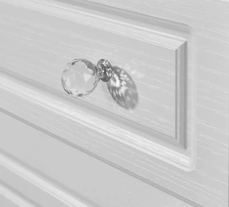 Crystal 2-Door Combi Wardrobe with Mirror - White Ash