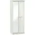 Crystal 2 Door Tall Wardrobe with Mirror - Cashmere