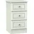 Crystal 3 Drawer Bedside Cabinet - Cashmere