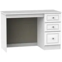 Crystal 3 Drawer Desk - White
