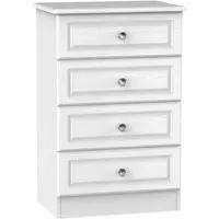 Crystal 4 Drawer Midi Chest - White Ash