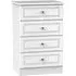 Crystal 4 Drawer Midi Chest - White Ash