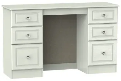 Crystal 6 Drawer Double Dressing Table - Cashmere