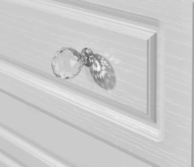 Crystal 6 Drawer Midi Chest - White, Ash