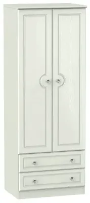 Crystal Cashmere 2 Door Wardrobe with Drawers - Kaschmir Ash image
