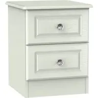 Crystal Cashmere 2 Drawer Bedside Cabinet - Kaschmir Ash