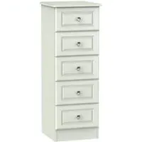 Crystal Cashmere 5 Drawer Narrow Chest - Kaschmir Ash