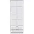 Cube 2 Door 2 Drawer Tall Wardrobe - White