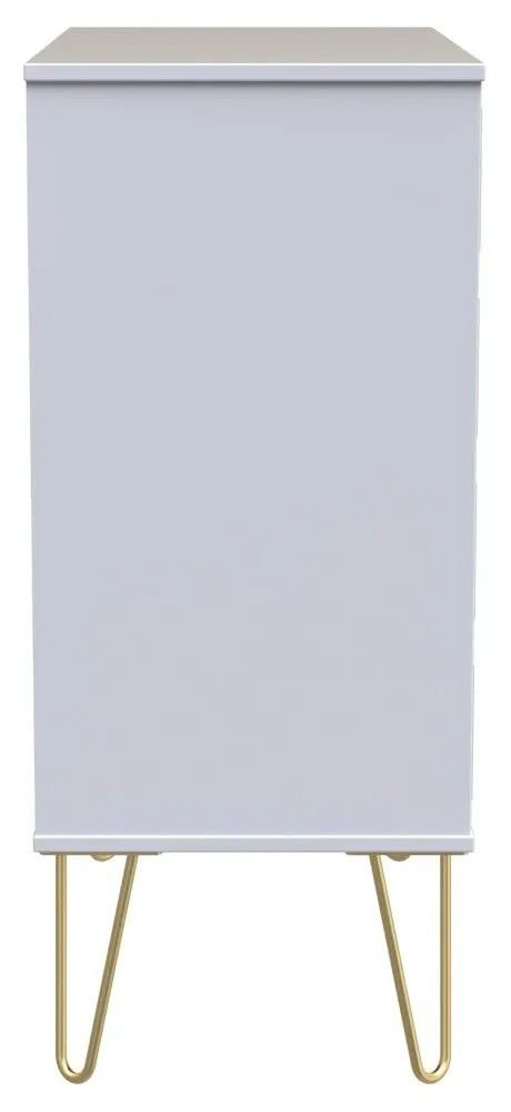 Cube 4 Drawer Chest with Hairpin Legs - White