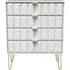 Cube 4 Drawer Chest with Hairpin Legs - White