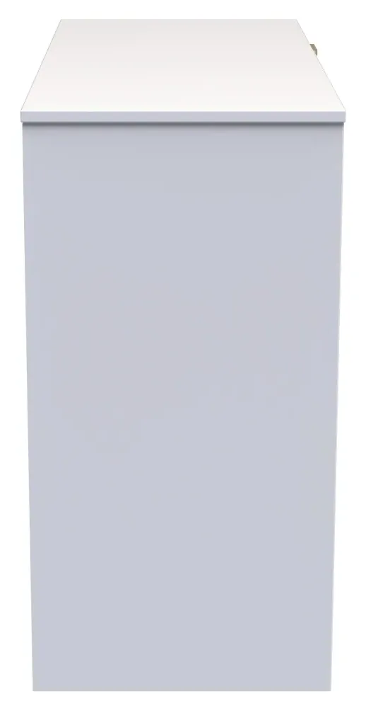 Cube 4 Drawer Desk - White Matt