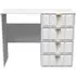 Cube 4 Drawer Desk - White Matt